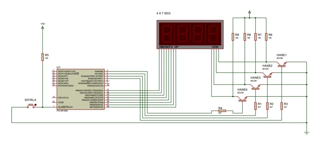 7 Segment multiplexing devresi
